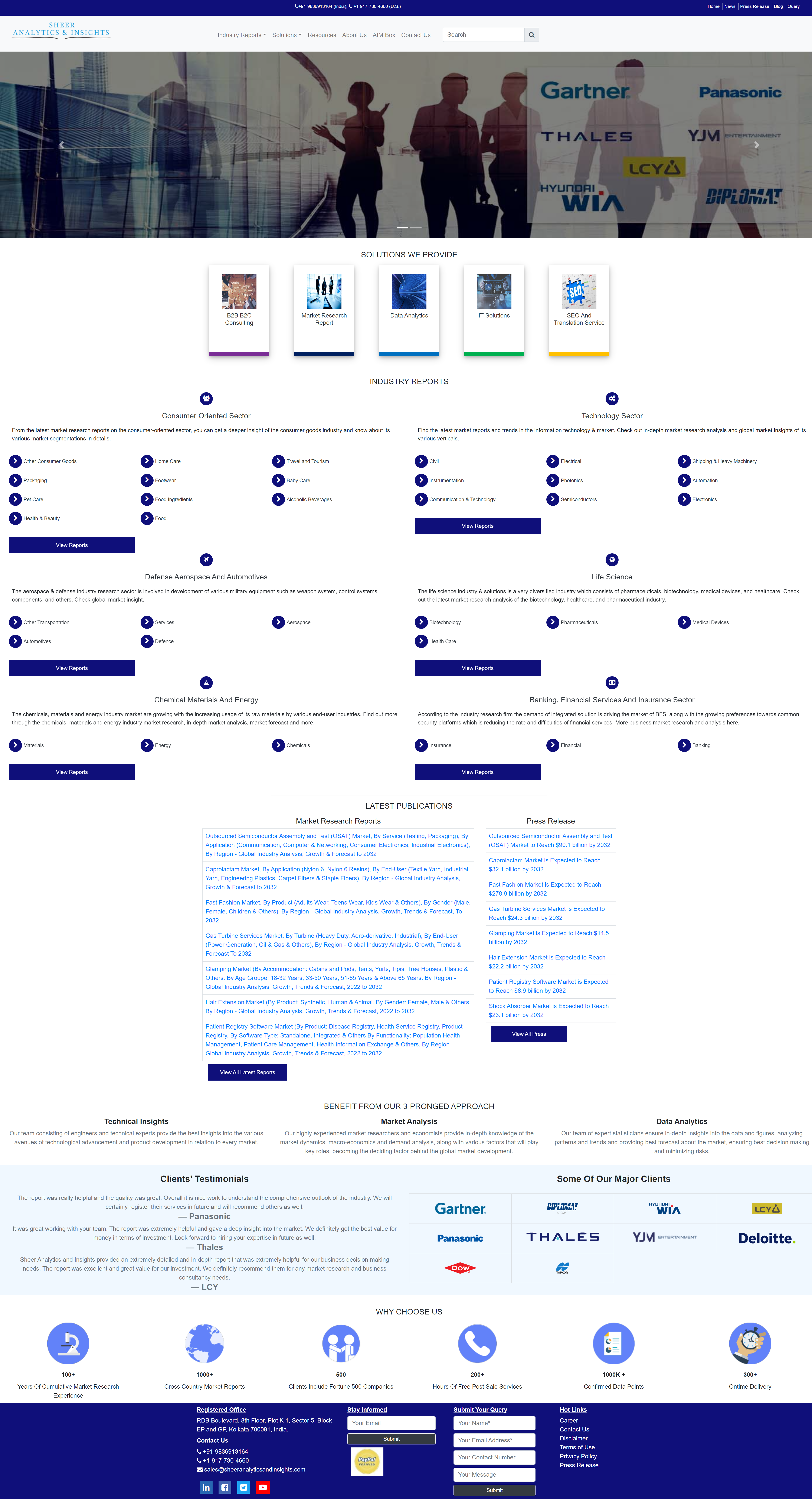 project-Sheer Analytics and Insights